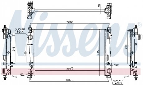 617864 NISSENS Радиатор