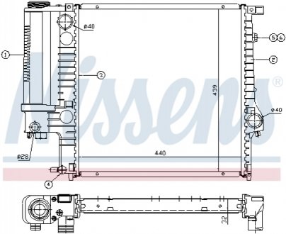 60623 NISSENS Радиатор