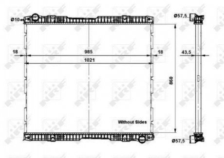 509739 NRF Радиатор системы охлаждения