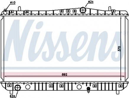 61664 NISSENS Радіатор охолодження двигуна