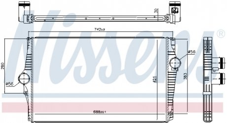 96601 NISSENS Радіатор наддуву