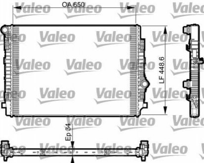 735549 Valeo Радіатор системи охолодження Audi A3/Q3/Seat Leon/