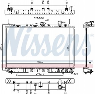 67006 NISSENS Радіатор охолодження двигуна