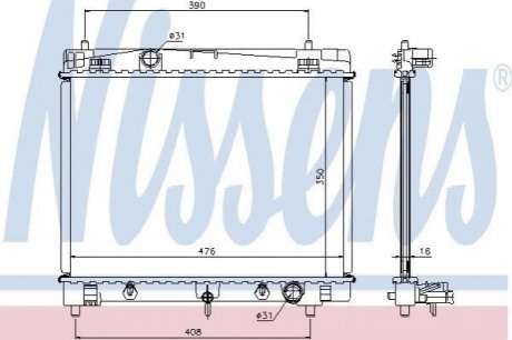 64682 NISSENS Радиатор