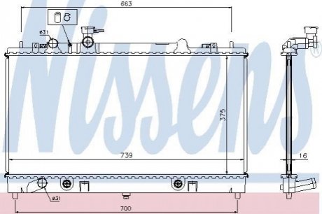 62465A NISSENS Радіатор охолоджування