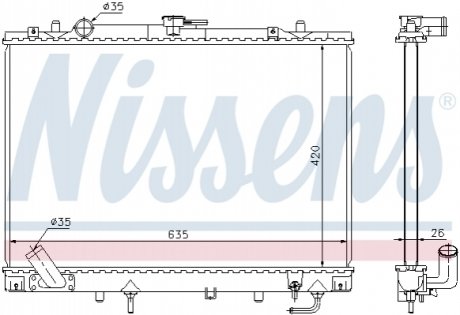 68154 NISSENS Радиатор системы охлаждения