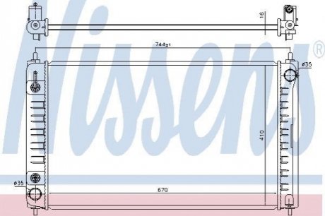 68762 NISSENS Радіатор охолодження двигуна