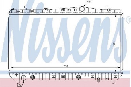 61634 NISSENS Радиатор системы охлаждения