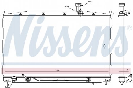 67505 NISSENS Радиатор системы охлаждения