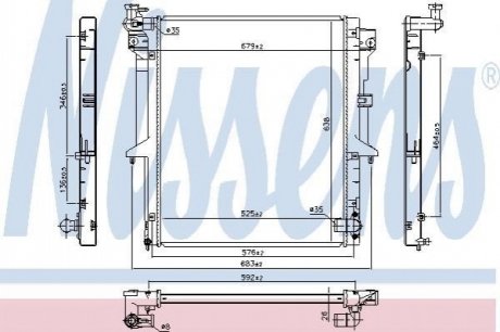 628965 NISSENS Радіатор охолоджування