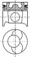 8710150700 NURAL Поршень в комплекті на 1 циліндр, 2-й ремонт (+0,50)