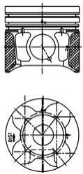 40 179 610 KOLBENSCHMIDT Поршень в комплекті на 1 циліндр, 2-й ремонт (+0,50)