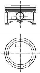 99 792 600 KOLBENSCHMIDT Поршень в комплекті на 1 циліндр, STD