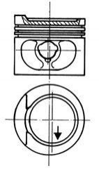 93 872 620 KOLBENSCHMIDT Поршень в комплекті на 1 циліндр, 2-й ремонт (+0,50)