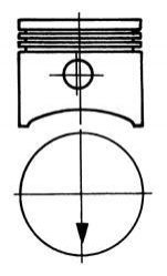 90 606 610 KOLBENSCHMIDT Поршень в комплекті на 1 циліндр, 2-й ремонт (+0,50)