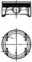 40 348 600 KOLBENSCHMIDT Поршень в комплекті на 1 циліндр, STD