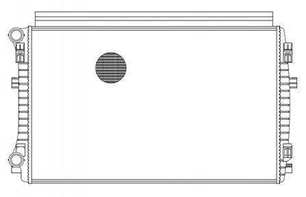 LRc 18EM LUZAR Радиатор охлаждения Octavia A7 1.4TSi/1.6TDi/2.0TDi (13-)/Golf VII 1.4TSi/1.2TSi (12-) АКПП/МКПП (LRc 18EM) Luzar