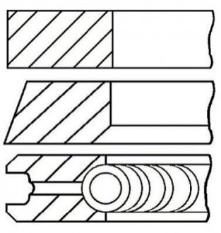 08-990111-00 GOETZE Кольца поршневые (требуется комплектов - 4,5) AUDI/VW 79.5 (1.75/2/3) 1.9D/TD