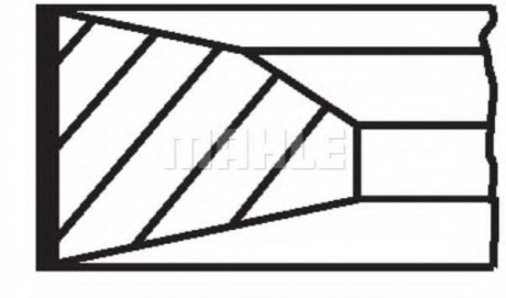 209 73 N0 MAHLE / KNECHT Кольца поршневые (1cyl). VOLVO/RVI D11C330/370/410 DXI11 123.00 (3.5-2.5-3)