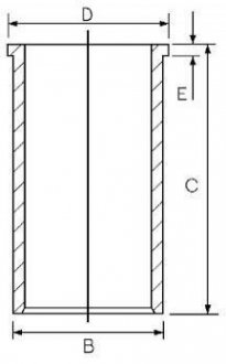 14-028610-00 GOETZE Гильза. MB 102.0 OM904LA/OM906LA. продажа комплектом на двигатель