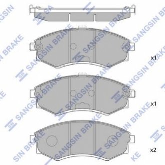 SP1048 Hi-Q (SANGSIN) Колодка тормозная передняя (SP1048) (58101-17A00) SANGSIN