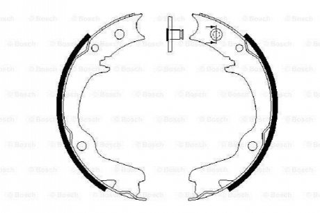 0986487681 BOSCH Комплект тормозных колодок, стояночная тормозная система