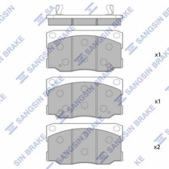 SP1080 Hi-Q (SANGSIN) Колодки тормозные передн (SP1080) (58101-5HA30) SANGSIN