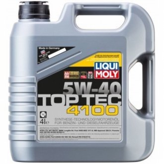 7547 LIQUI MOLY МАСЛО МОТОРНА TOP TEC 4100 5W-40 4Л