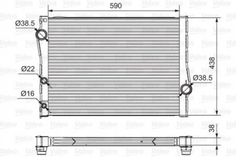 701549 Valeo Радиатор системи охлаждения BMW X5 (E70)/X6 (E71/