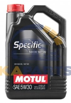 838751 MOTUL Масло MOTUL Specific 504 00 507 00 SAE 5W30 (5L)