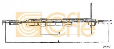 10943 COFLE Трос ручника