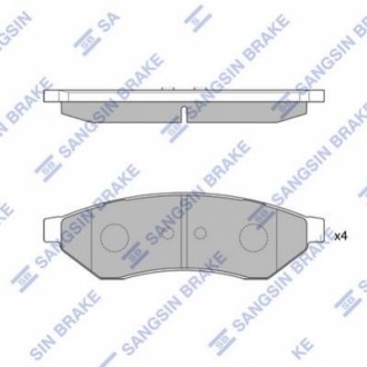 SP1252 Hi-Q (SANGSIN) Колодка тормозная Epica/Evanda зад (к-т 4 шт) HI-Q