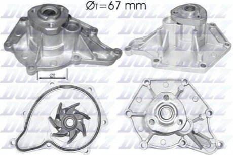 A213 DOLZ Насос водяний AUDI A4 A6 A8 Q7 / VW Phaeton (3D2)