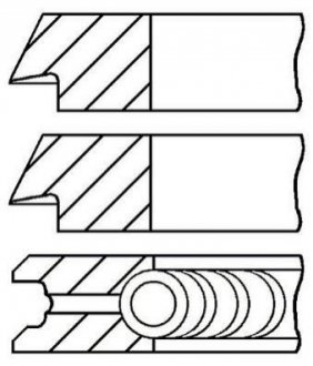 08-325407-00 GOETZE Кільця поршневі (1cyl) COMPRESSOR D 75.5 (2/2/4)