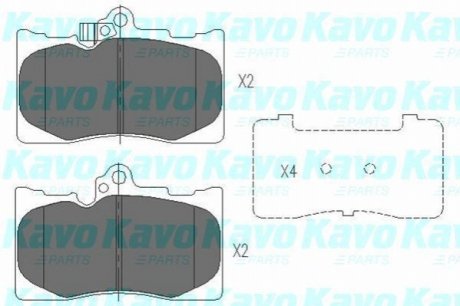 KBP-9085 KAVO Колодки тормозные дисковые {перед, с пластинами}