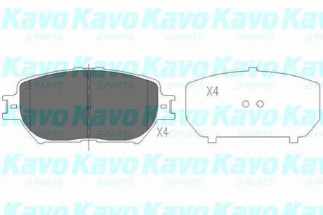 KBP-9070 KAVO Колодки тормозные дисковые {с пластинами перед.}