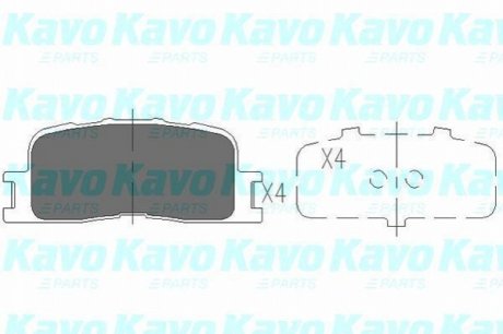 KBP-9077 KAVO Колодки гальмівні задні Toyota Camry 01-06 (akebono) (93x35x15,8)