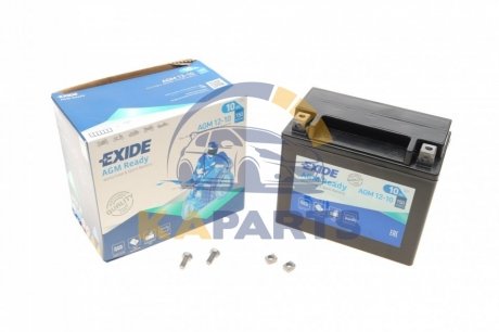 AGM12-10 EXIDE Аккумулятор залитый и заряженный AGM 10Ah 150A