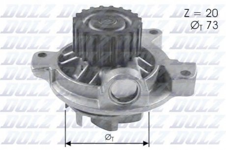 A280 DOLZ Насос водяний VW LT, T4 2.4D/2.5D/TD 95->