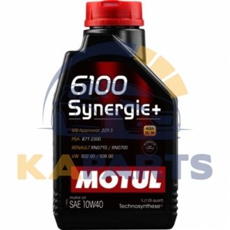 839411 MOTUL Олива моторна Motul 6100 Synergie+ 10W-40, 1л.