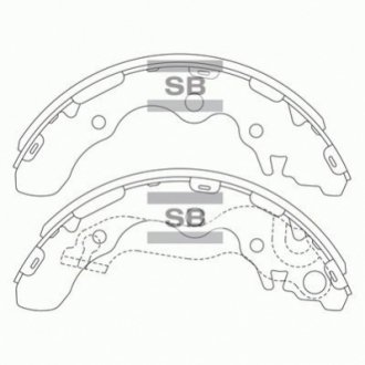 SA155 Hi-Q (SANGSIN) Колодки тормозные барабанные (SA155) SANGSIN
