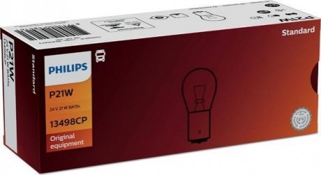 13498CP PHILIPS Лампа 24V P21W24V 21W BA15s (пр-во Philips)