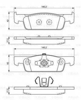 0986495334 BOSCH Колодки гальмівні дискові