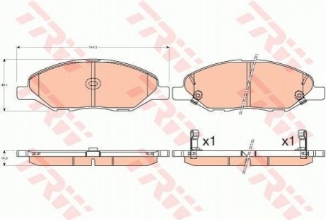 GDB3577 TRW Гальмівні колодки дискові NISSAN (США) Tiida/Note "F "04>>