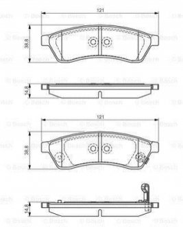 0986495168 BOSCH Комплект тормозных колодок, дисковый тормоз