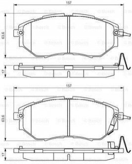 0986495156 BOSCH Гальмівні колодки дискові