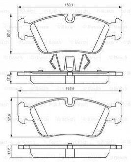 0986495276 BOSCH Комплект тормозных колодок, дисковый тормоз