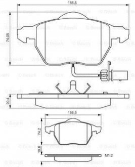 0986495241 BOSCH Гальмівні колодки дискові