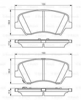 0986495343 BOSCH Гальмівні колодки дискові