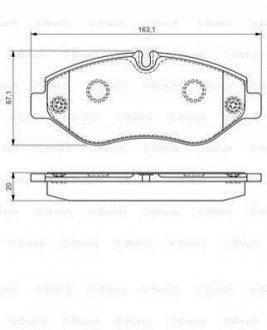 0986495113 BOSCH Комплект тормозных колодок, дисковый тормоз